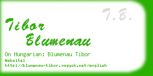 tibor blumenau business card